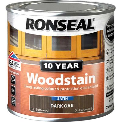 Ronseal 38669 10 Year Woodstain Dark Oak 250Ml