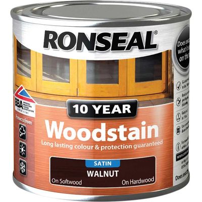 Ronseal 38671 10 Year Woodstain Walnut 250Ml