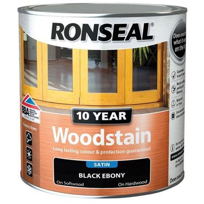 Ronseal 38684 10 Year Woodstain Ebony 750Ml - Thumbnail 2