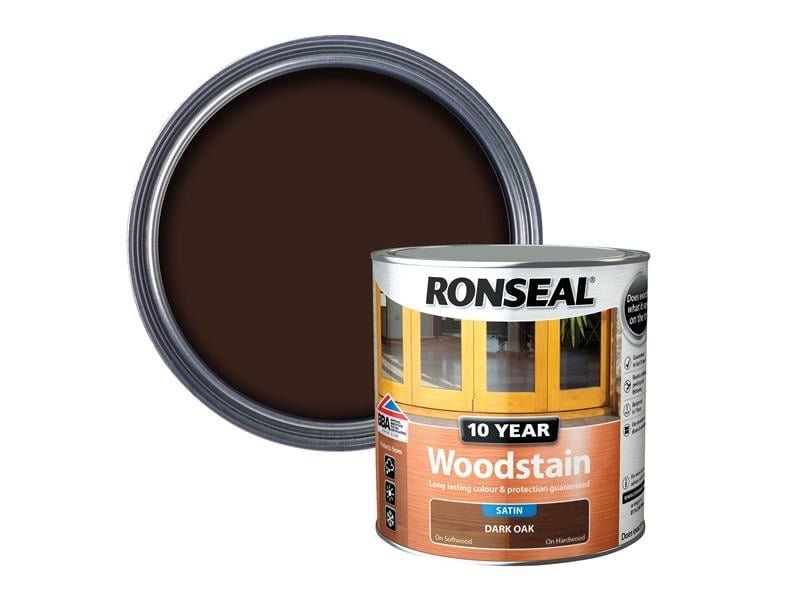 Ronseal 38691 10 Year Woodstain Dark Oak 2.5 Litre - Image 1