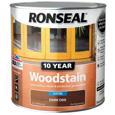 Ronseal 38691 10 Year Woodstain Dark Oak 2.5 Litre - Thumbnail 2