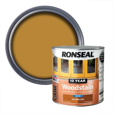 Ronseal 38694 10 Year Woodstain Natural Oak 2.5 Litre - Thumbnail 2
