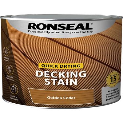 Ronseal 39074 Quick Drying Decking Stain Golden Cedar 2.5 Litre