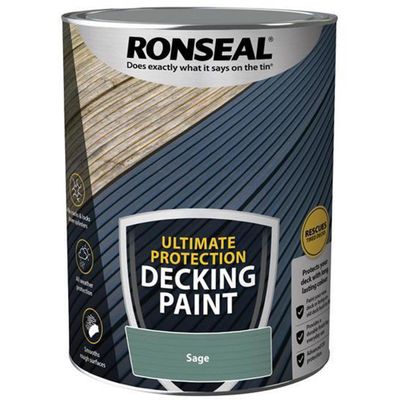 Ronseal 39103 Ultimate Protection Decking Paint Sage 5 Litre - Thumbnail 2