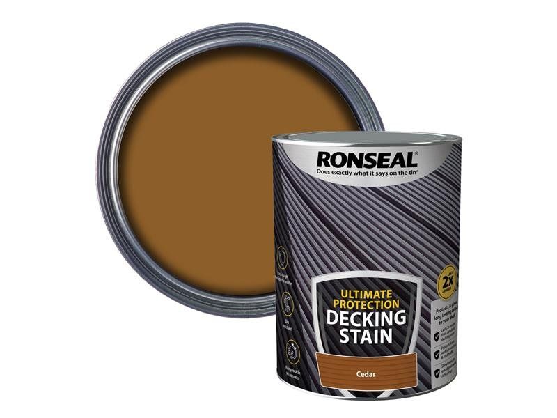 Ronseal 39107 Ultimate Protection Decking Stain Cedar 5 Litre - Image 1