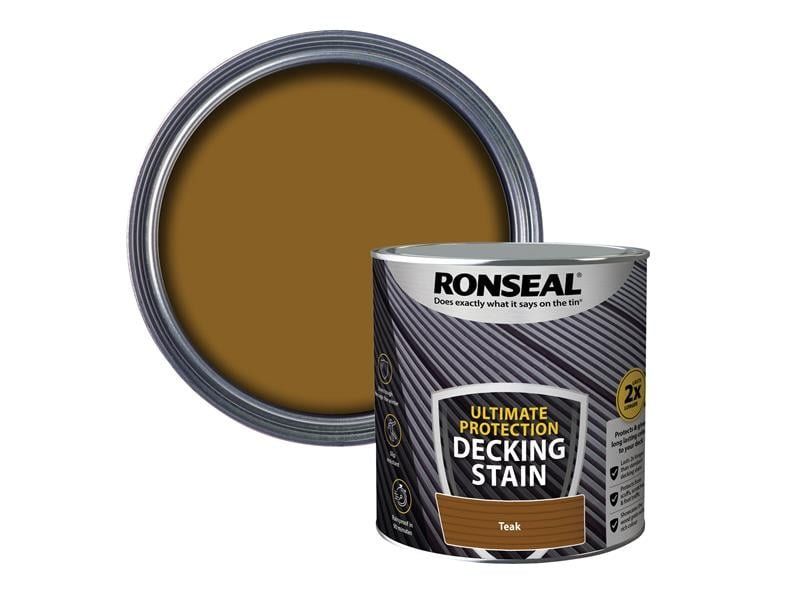 Ronseal 39120 Ultimate Protection Decking Stain Rich Teak 5 Litre - Image 1