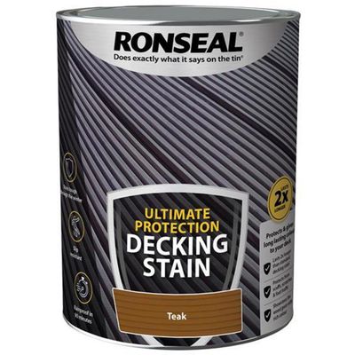 Ronseal 39120 Ultimate Protection Decking Stain Rich Teak 5 Litre - Thumbnail 2