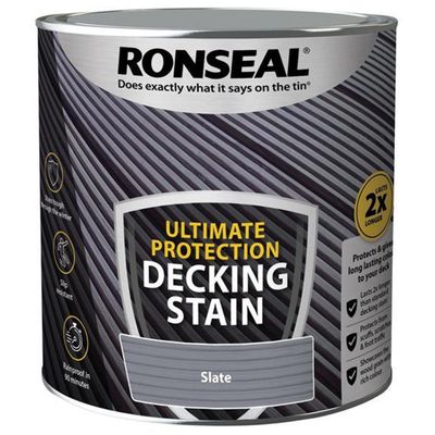 Ronseal 39122 Ultimate Protection Decking Stain Slate 2.5 Litre - Thumbnail 2