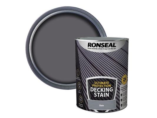 Ronseal Ultimate Protection Decking Stain Slate 5 Litre - 39123 - Durable, Weather-resistant - Slate - Thumbnail 2