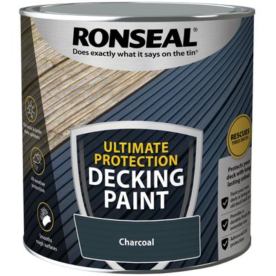 Ronseal 39143 Ultimate Protection Decking Paint Charcoal 2.5 Litre