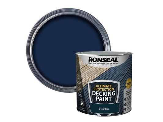 Ronseal 39147 Ultimate Protection Decking Paint Deep Blue 2.5 Litre