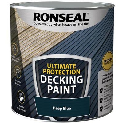 Ronseal 39147 Ultimate Protection Decking Paint Deep Blue 2.5 Litre - Thumbnail 2
