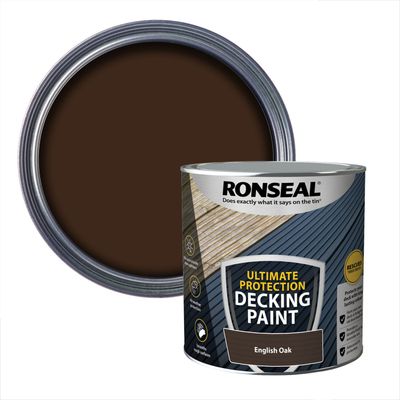 Ronseal 39148 Ultimate Protection Decking Paint English Oak 2.5 Litre
