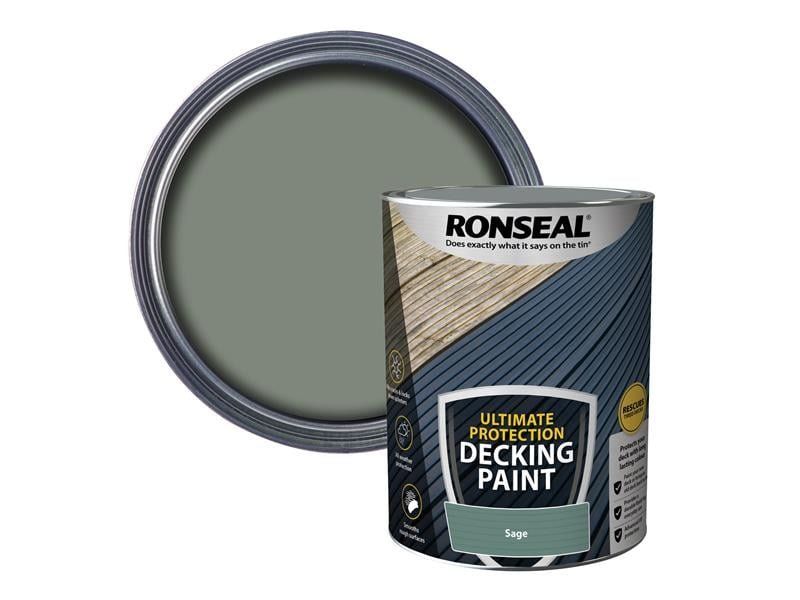Ronseal 39163 Ultimate Protection Decking Paint Willow 5 Litre - Image 1