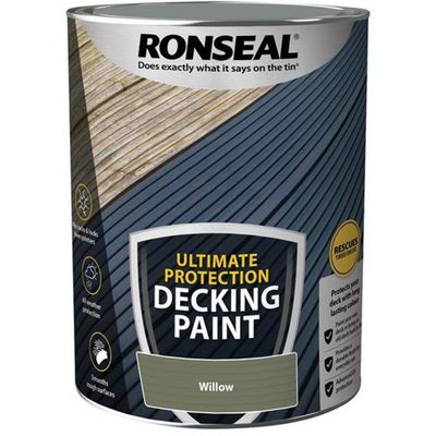 Ronseal 39163 Ultimate Protection Decking Paint Willow 5 Litre - Thumbnail 2