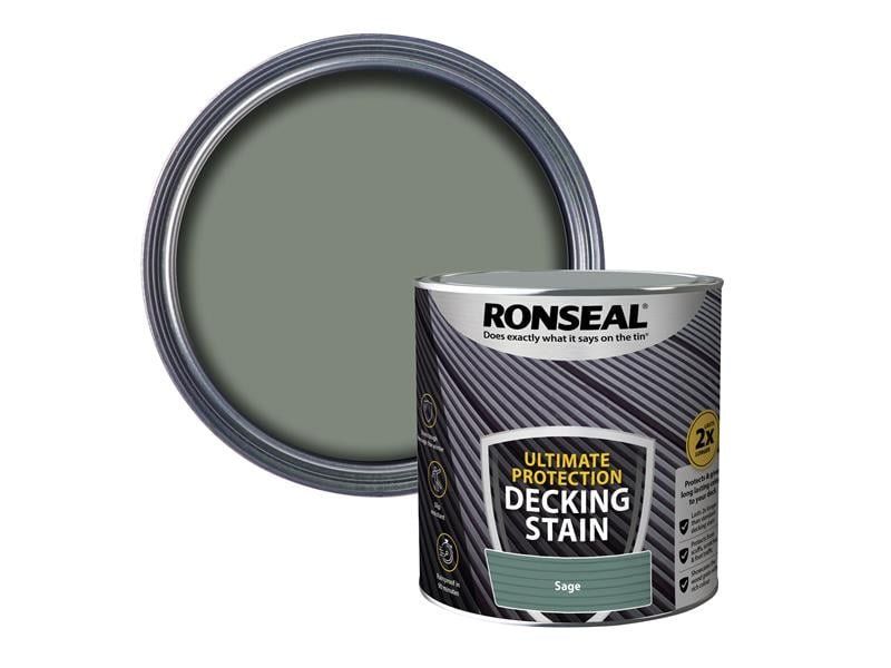Ronseal 39221 Ultimate Protection Decking Stain Sage 2.5 Litre - Image 1