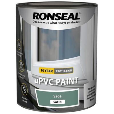Ronseal 39389 Upvc Paint Sage Satin 750Ml - Thumbnail 2
