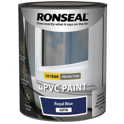 Ronseal 39390 Upvc Paint Royal Blue Satin 750Ml - Thumbnail 2
