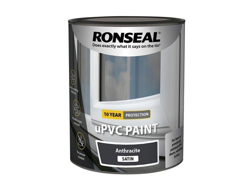 Ronseal 39391 Upvc Paint Anthracite Satin 750Ml - Image 1