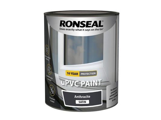 Ronseal 39391 Upvc Paint Anthracite Satin 750Ml