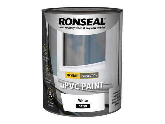 Ronseal 39392 Upvc Paint White Satin 750Ml