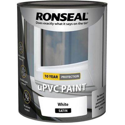 Ronseal 39392 Upvc Paint White Satin 750Ml - Thumbnail 2