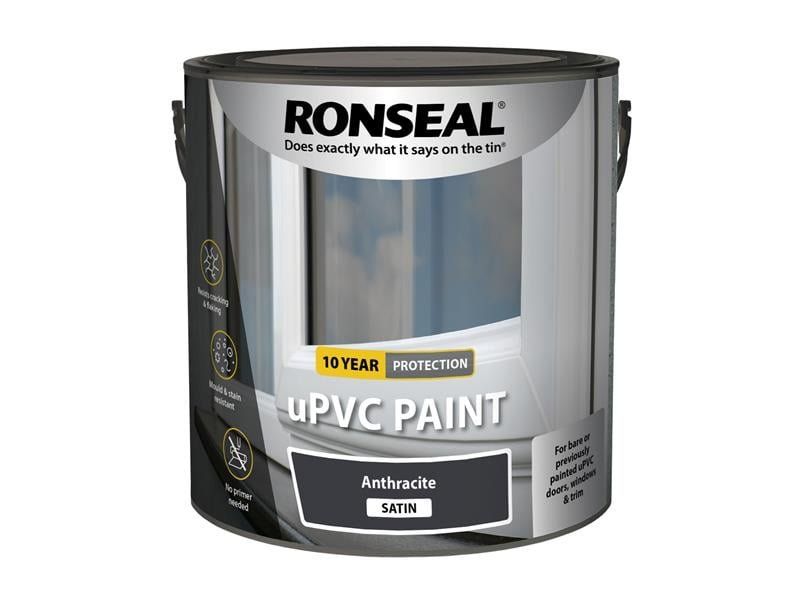 Ronseal 39401 Upvc Paint Anthracite Satin 2.5 Litre - Image 1