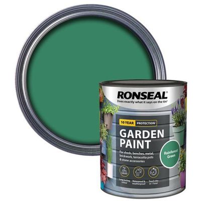 Ronseal 39438 Garden Paint Rainforest Green 750Ml - Thumbnail 2