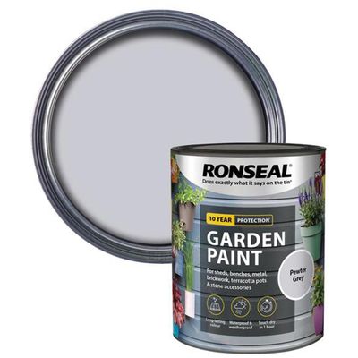 Ronseal 39443 Garden Paint Pewter Grey 750Ml - Thumbnail 2