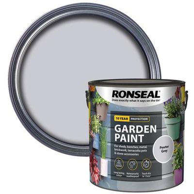 Ronseal 39444 Garden Paint Pewter Grey 2.5 Litre - Thumbnail 2