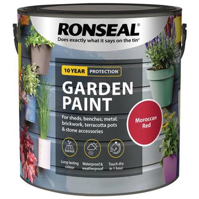 Ronseal 39445 Garden Paint Moroccan Red 2.5 Litre - Thumbnail 2