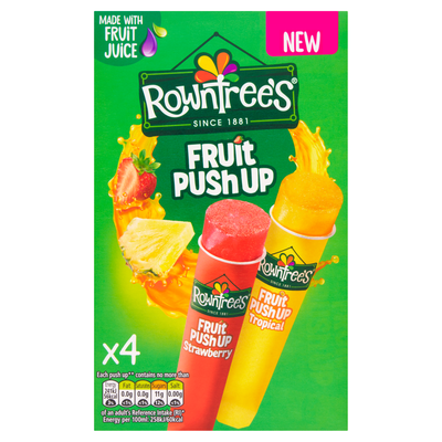 Rowntree's Fruit Push Up Strawberry & Tropical 4x90ml - Thumbnail 2