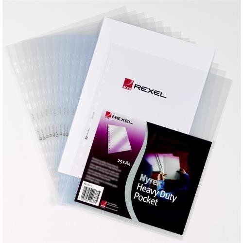 Rexel Nyrex™ Heavy Duty Top & Side Opening Pockets (25) - Image 1