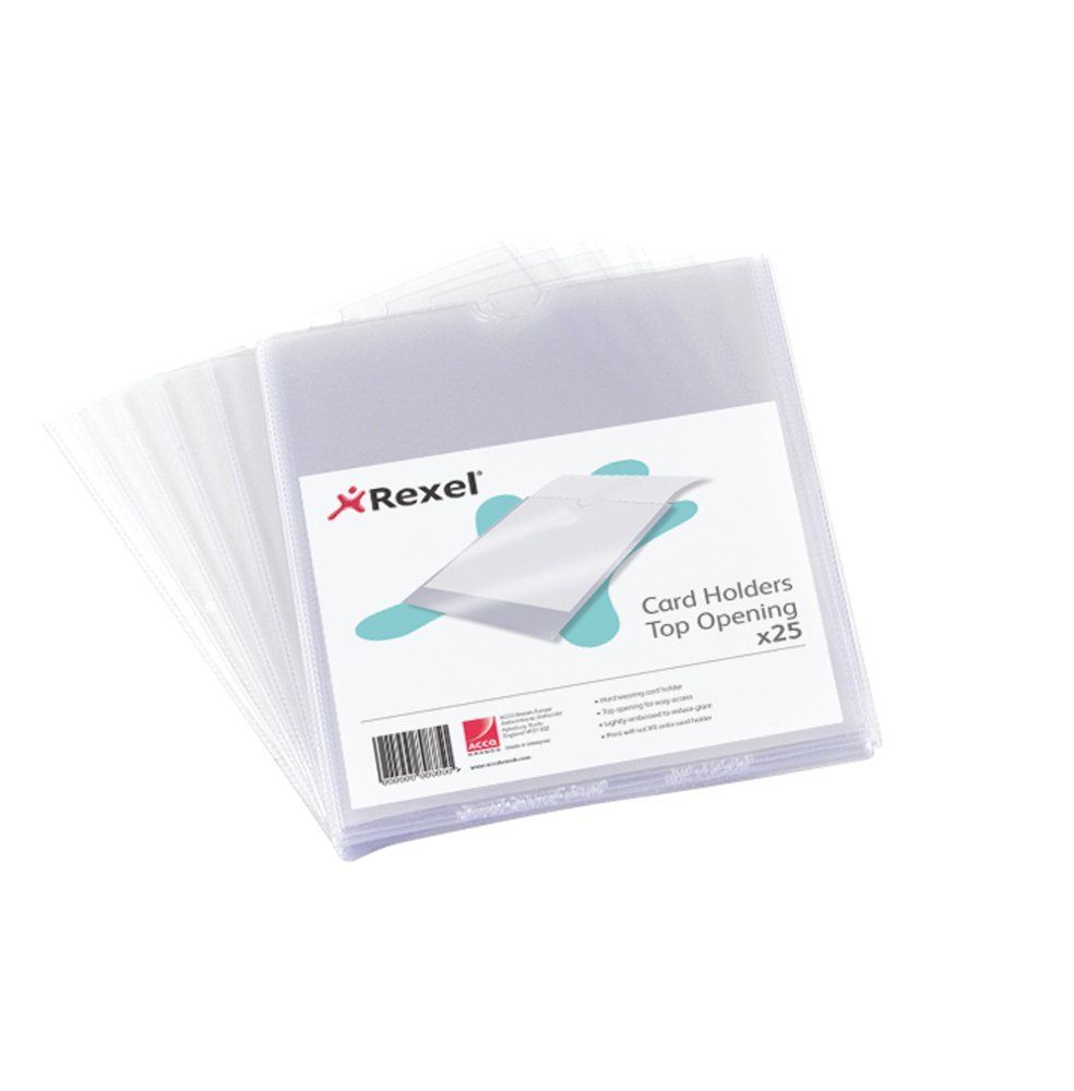 Rexel Nyrex Card Holders 152x102mm Clear (25) - Image 1