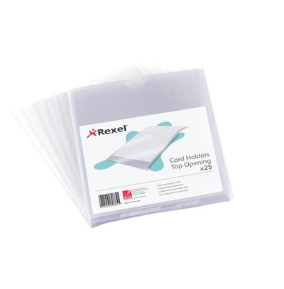 Rexel Nyrex Card Holders 152x102mm Clear (25)