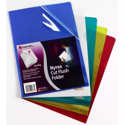 Rexel Nyrex™ A4 Cut Flush Folders Assorted (25)