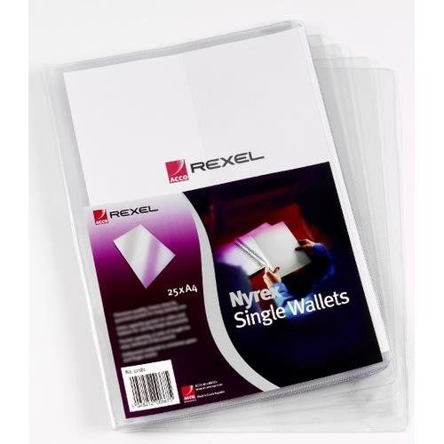 Rexel Nyrex™ Single Wallets A4 Clear (25) - Image 1