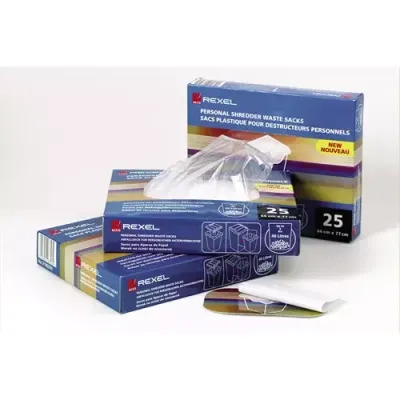 Rexel AS1000 Plastic Waste Bags for Large Office Shredders 115L (pack of 100)