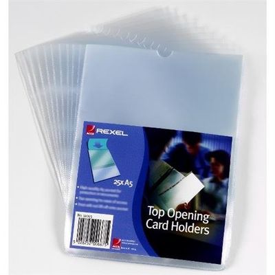 Rexel Card Holders A5 Clear (25)