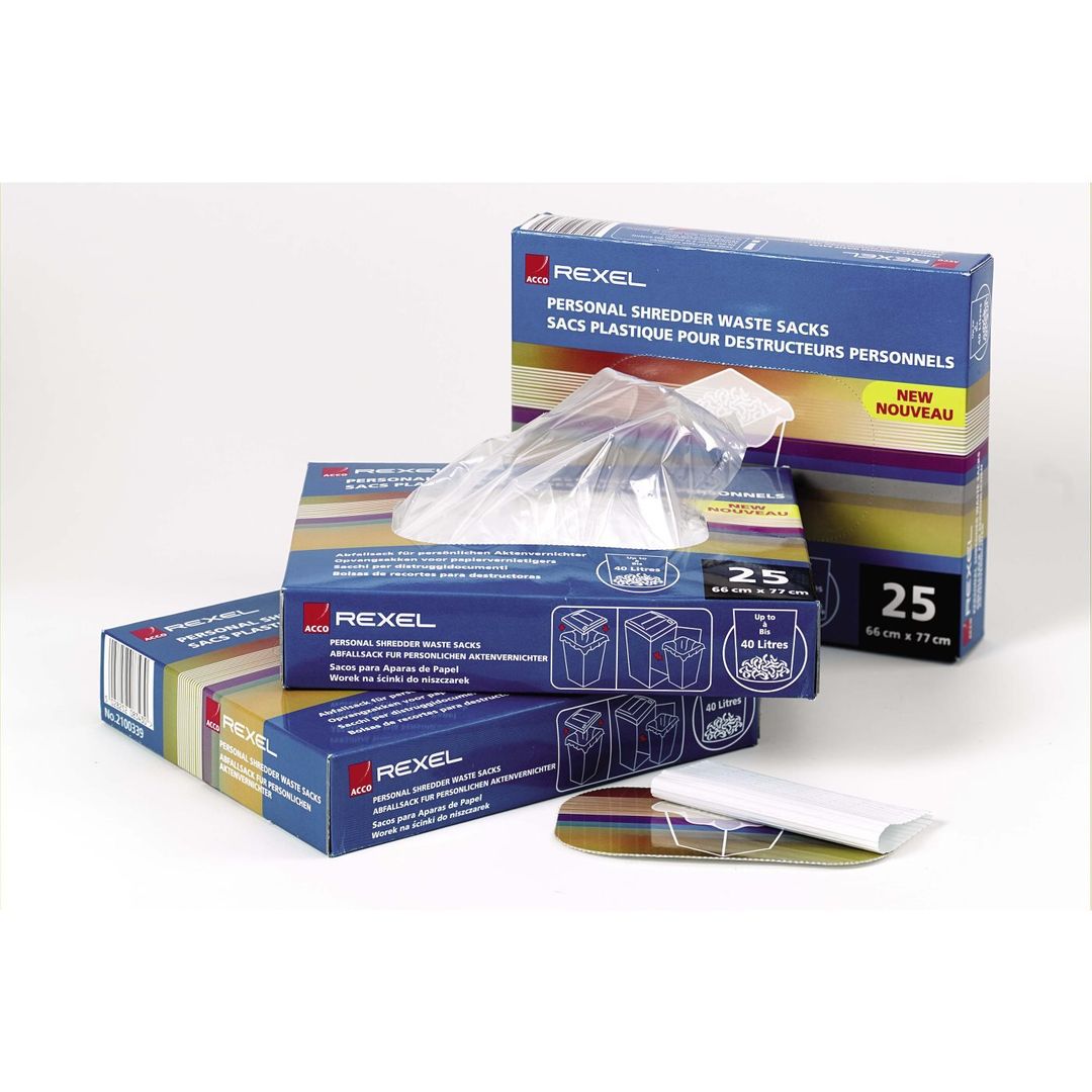 Rexel Plastic Waste Sacks for Wide Entry Shredders 200L (pack of 50) - Image 1