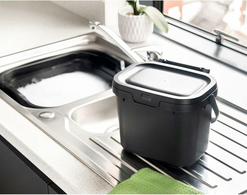 4.5 Litre Kitchen Food Waste Caddy Black 518253