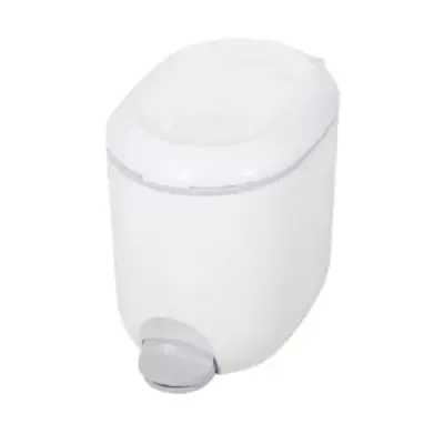 ADDIS 518503 trash can Oval White Metallic - Thumbnail 2