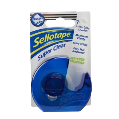 Sellotape Super Clear Tape and Dispenser 18mm x 15m (Pack 6) - 1765966 - Thumbnail 2