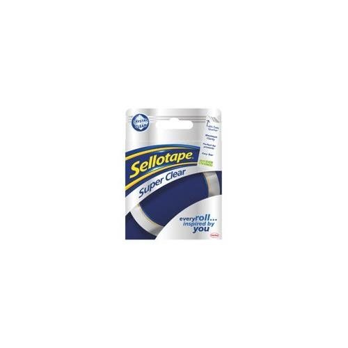 Sellotape Super Clear Tape Easy Tear Strong Extra Thick 24mm x 50m Pack 6) - 1569087 - Image 1