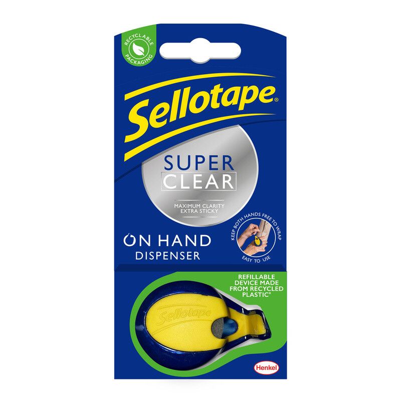 Sellotape On-Hand Dispenser 18mm X 15M - Grey - Image 1