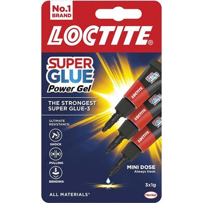Loctite 2642101 Super Glue Power Gel Mini Tube Trio 3 X 1G