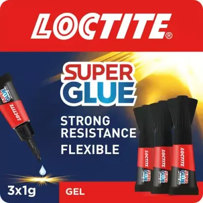 Loctite Super Glue Mini Trio Power Gel 1g (Pack 3) - 2978216