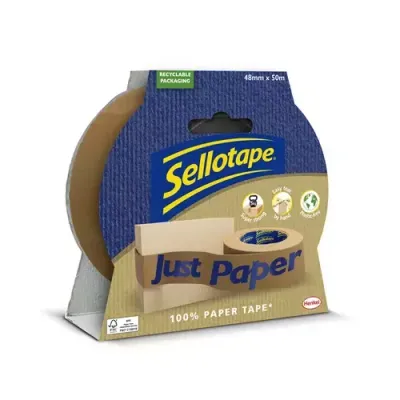 Sellotape Paper Tape 48mm x 50m Brown (Roll) - 2997919 - Thumbnail 2