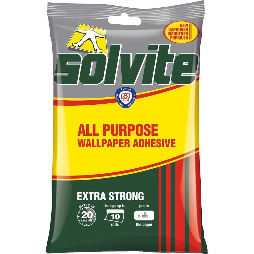 Solvite 1591219 All Purpose Extra Strong Wallpaper Paste - 5 Roll Sachet - Image 1