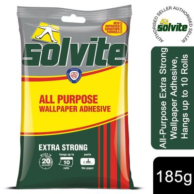 Solvite 1591161 All Purpose Extra Strong Wallpaper Paste - 10 Roll Sachet
